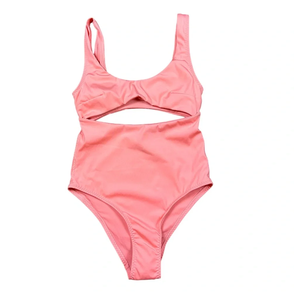 ZARA: NWT Cutout One Piece Swimsuit Orange -Size Small